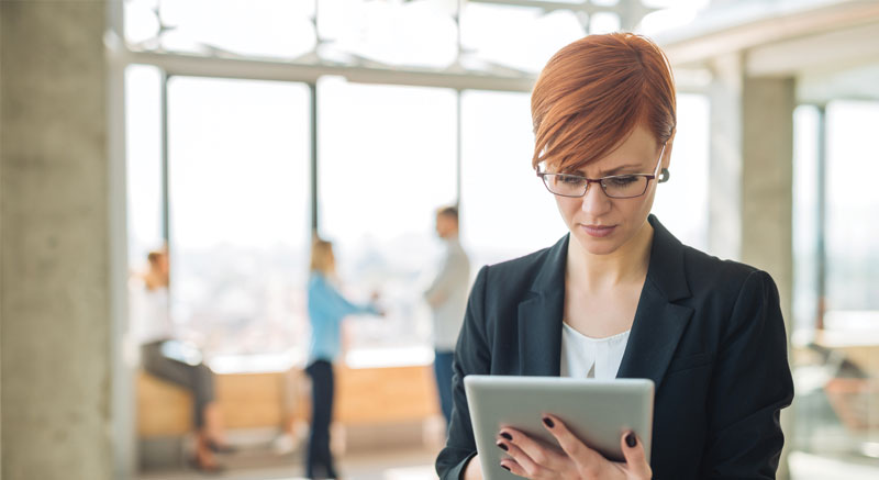 Woman in business setting