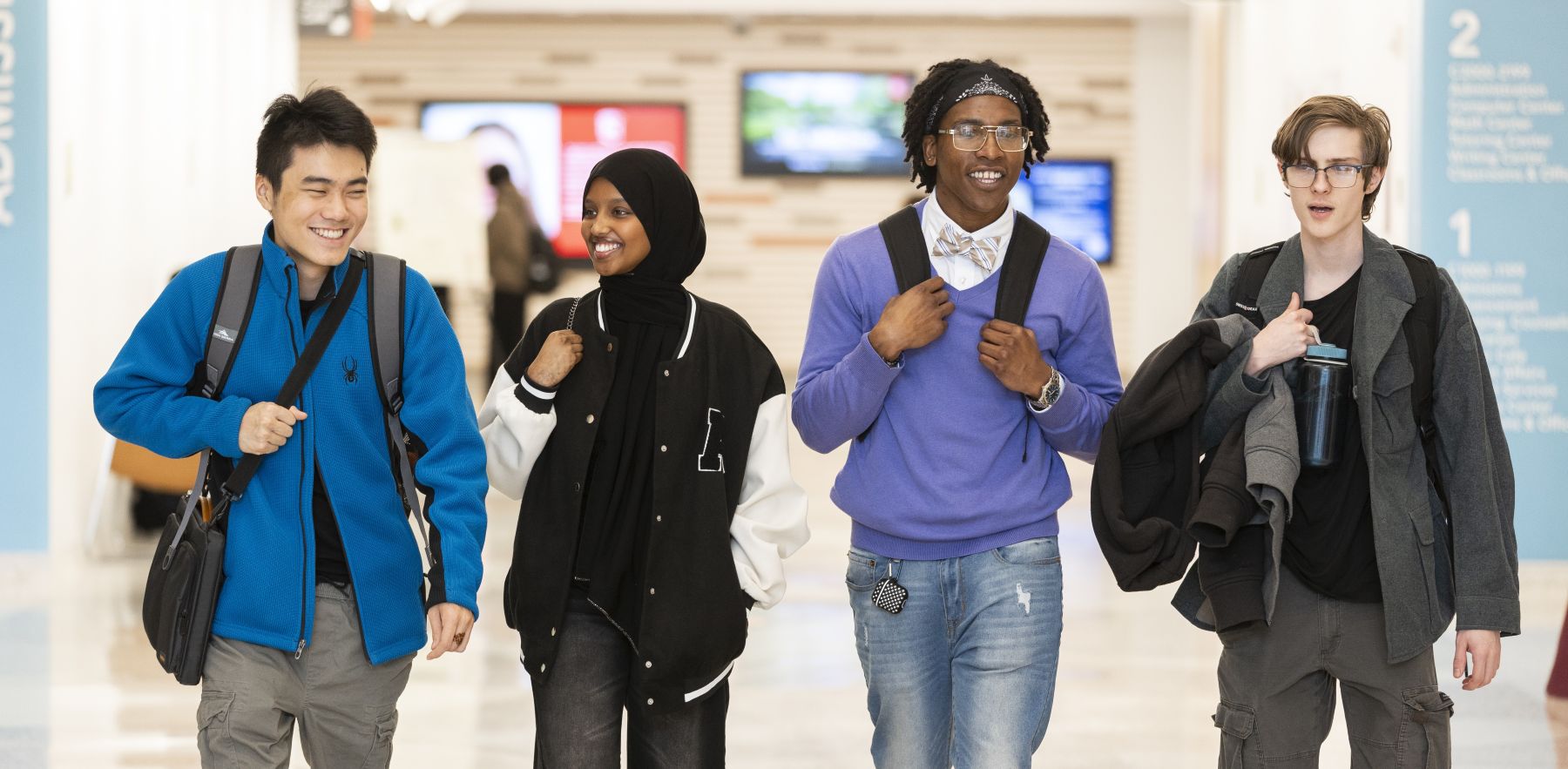High school students on Normandale campus for orientation