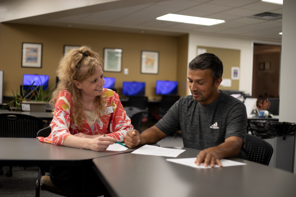 Students getting tutoring support