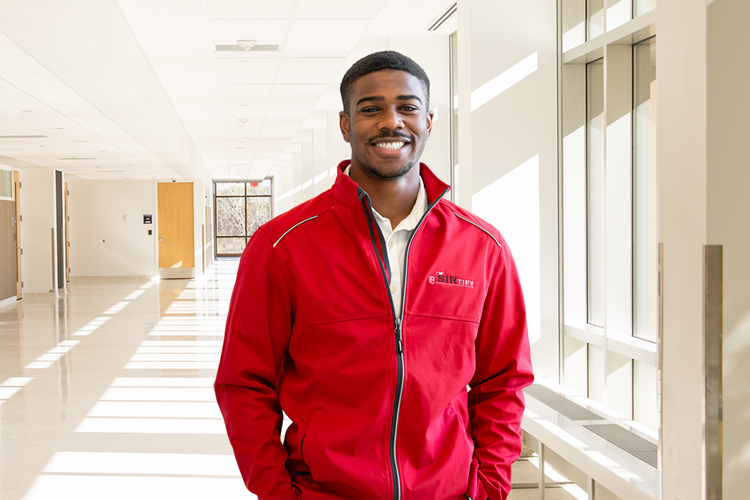 Normandale Student Ambassador ready to help Open House attendees.
