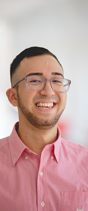 A Normandale student smiles.