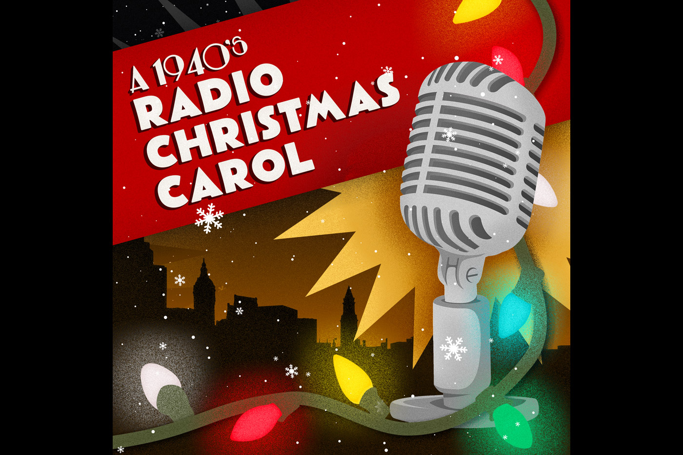 A 1940’s Radio Christmas Carol poster