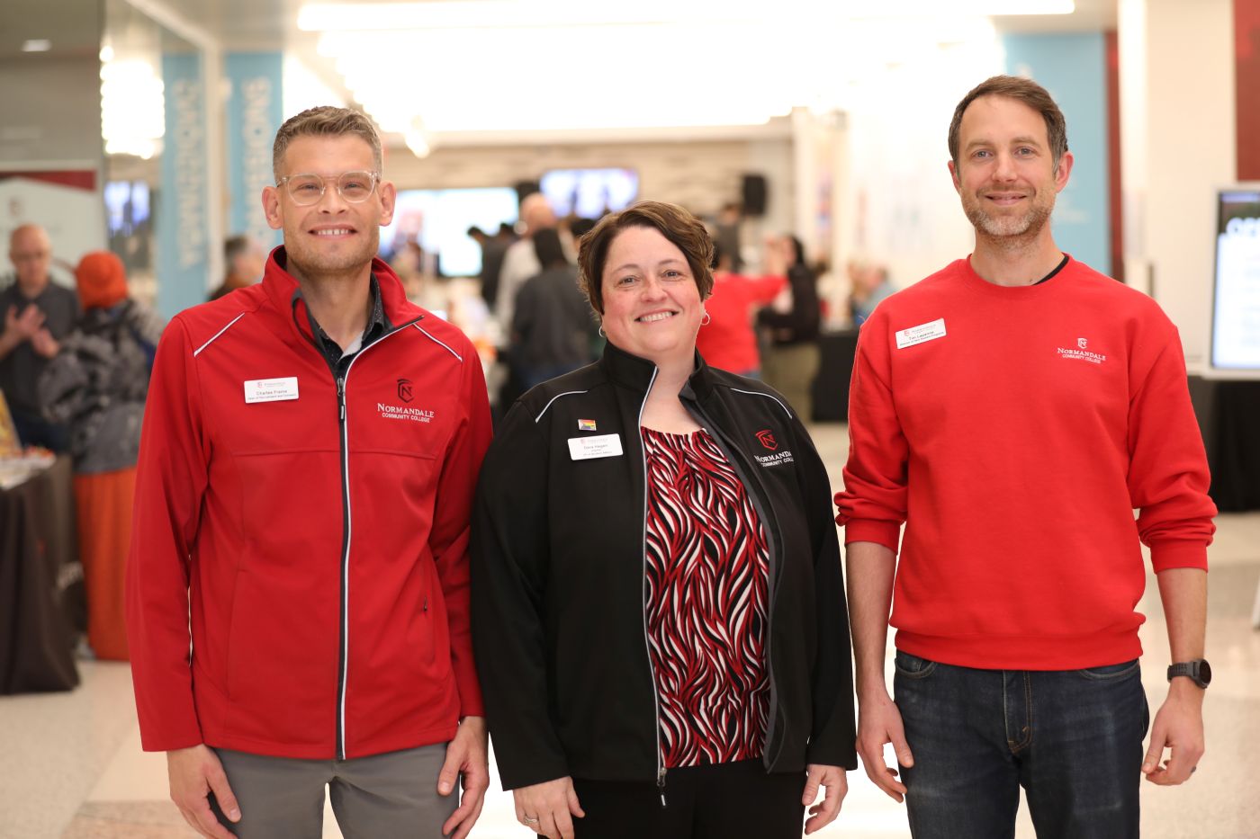 Photo of Dara Hagen, Charles Frame and Tim Lapanne at Spring Open House
