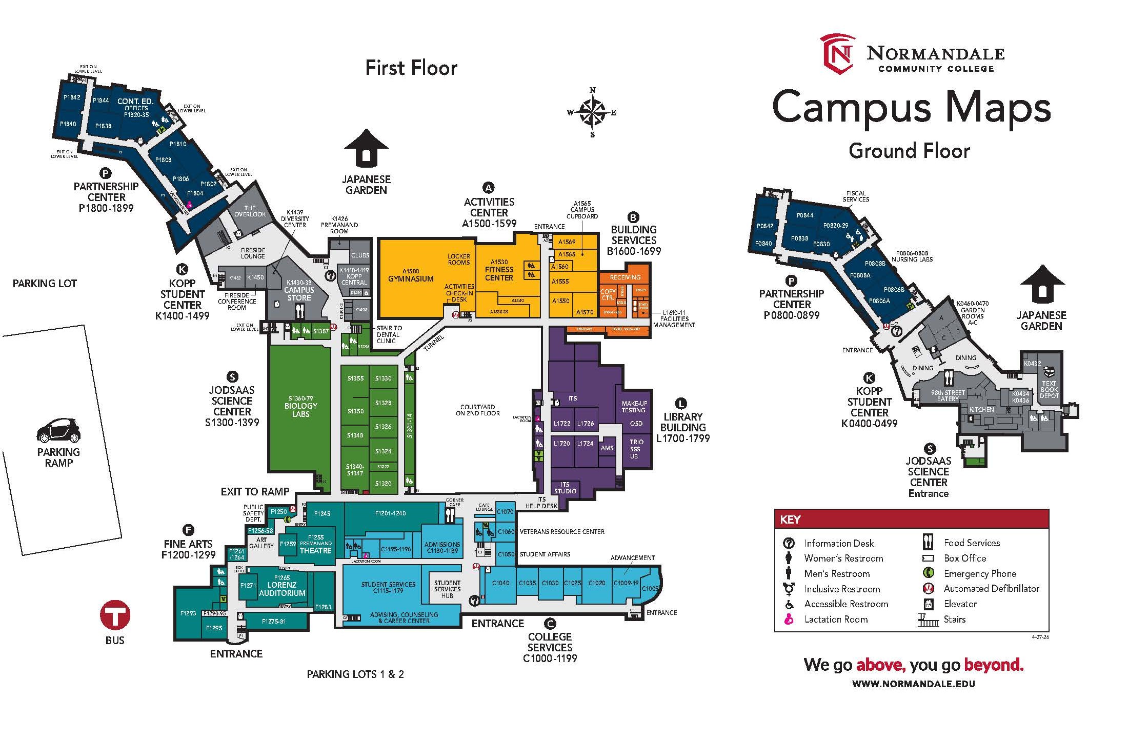 Normandale Campus Map - First Floor