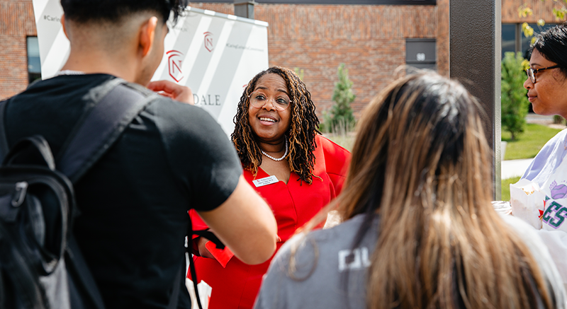 President Ester gets to know students.