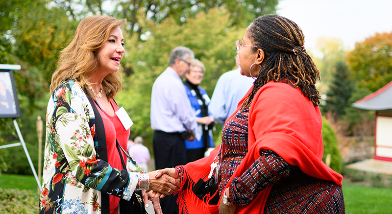 Normandale Community College Foundation team members at an event.