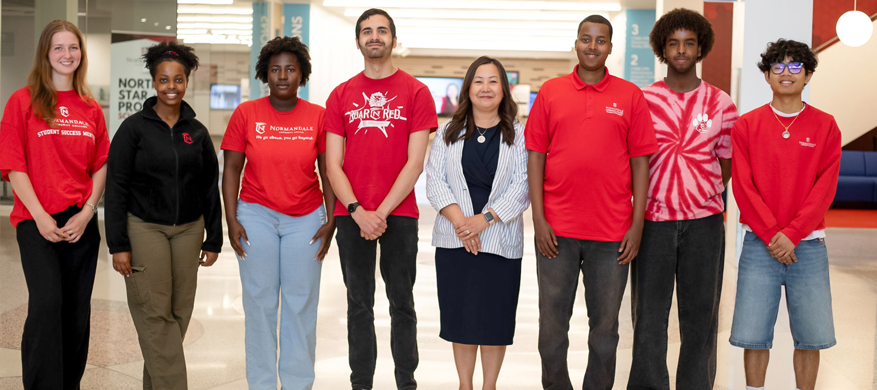 Dr. Yang with Normandale student ambassadors
