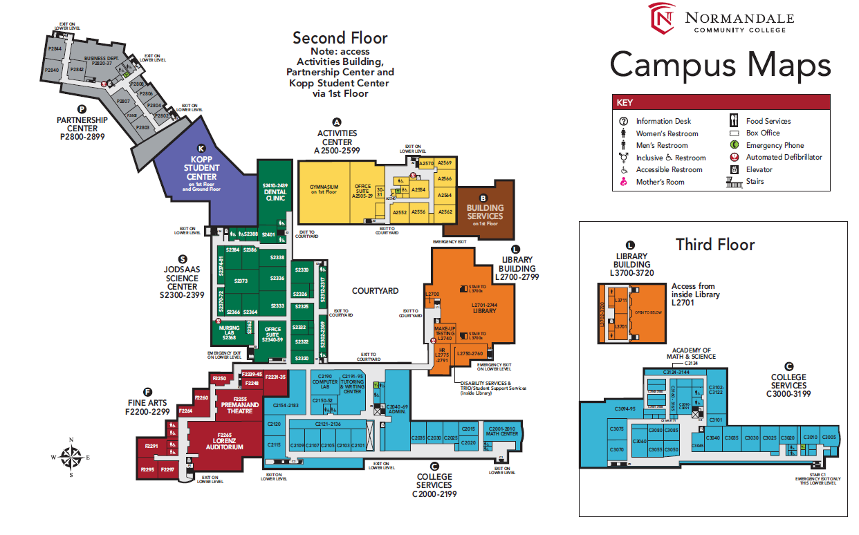 Map of 2nd floor